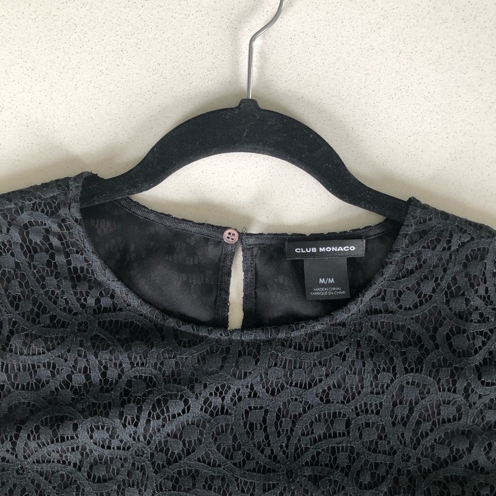 Club Monaco Lace Peplum Top - Picture 3 of 6